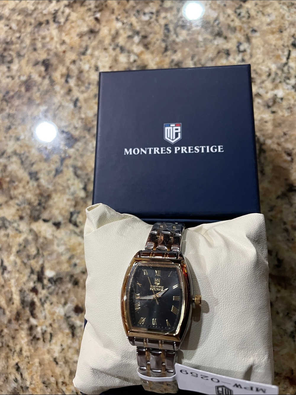Montres Prestige Women’s Two-Tone Gold & Silver Watch - Black Dial